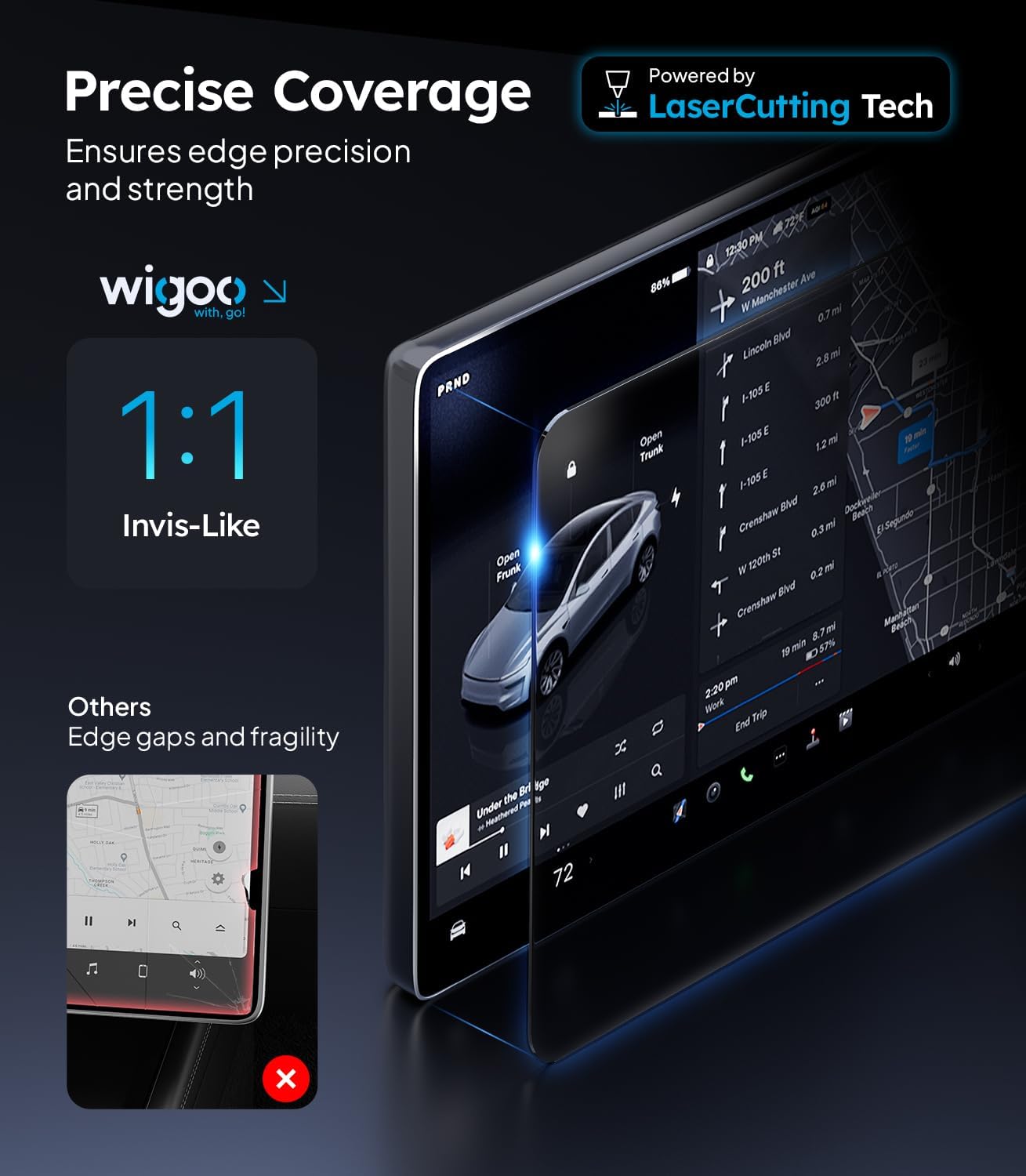 Premium 16" Matte Screen Protector for 2026 Tesla Model Y Juniper - Anti-Fingerprint, No Glare, Easy Alignment Kit