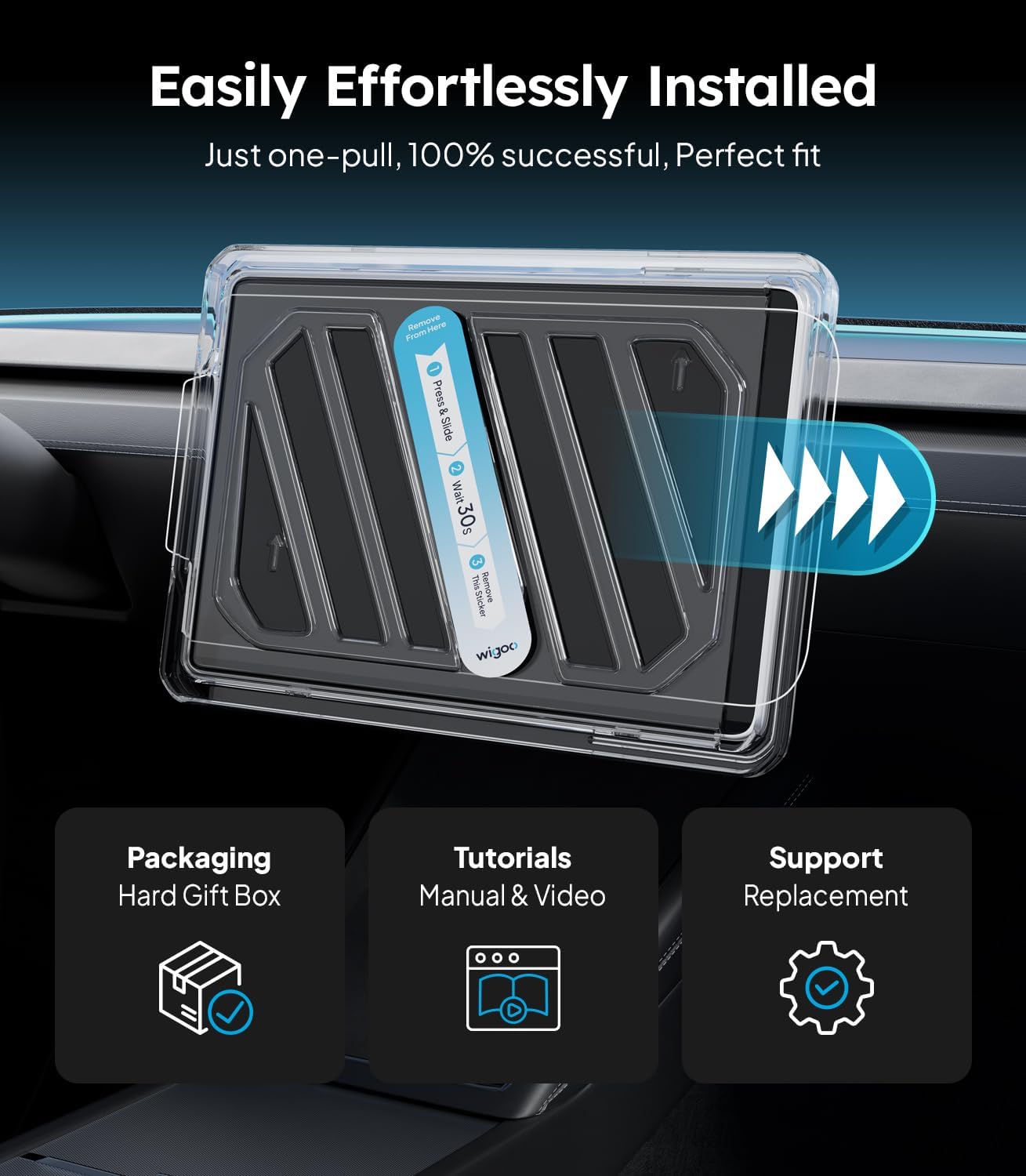 Premium 16" Matte Screen Protector for 2026 Tesla Model Y Juniper - Anti-Fingerprint, No Glare, Easy Alignment Kit